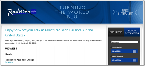 Radisson Blu Americas sale