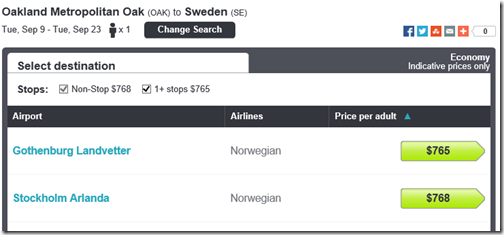 Skyscanner OAK-ARN-2