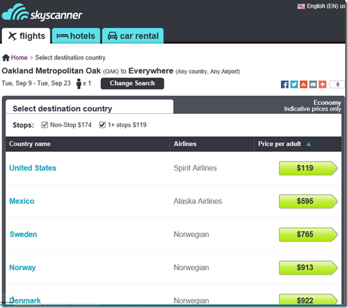 Skyscanner OAK