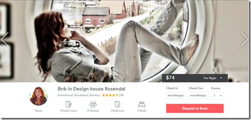 Airbnb Rosendal Norway