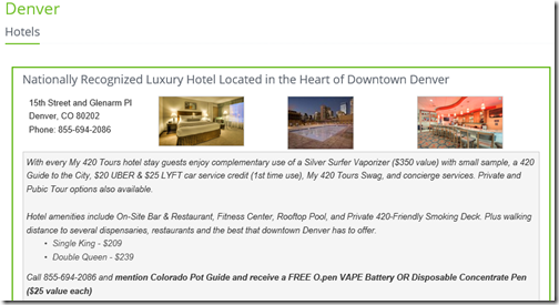 Denver My420Tours hotel