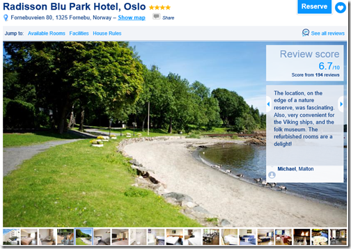 Radisson Blu Park Oslo Booking