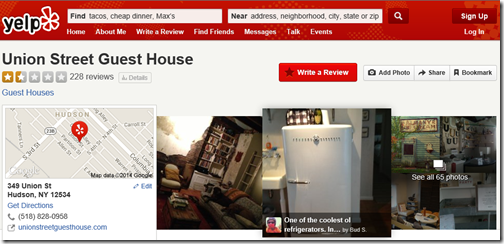 Yelp Union Street Guest House