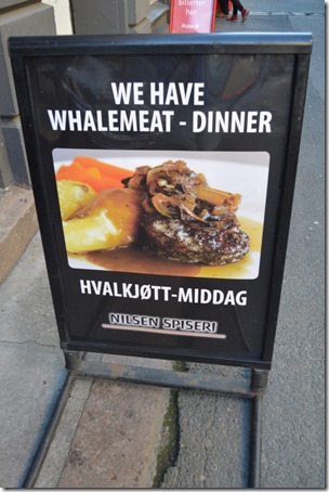 Oslo Menu Whale Meat