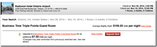 Radisson Ontario 3x rate