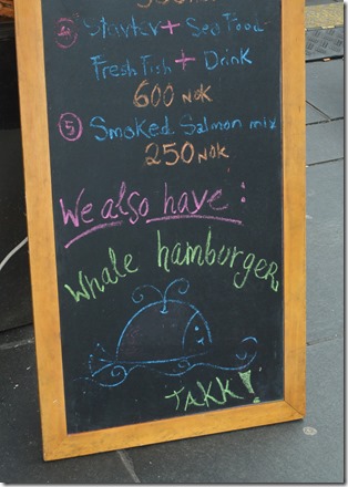 Whale hamburger