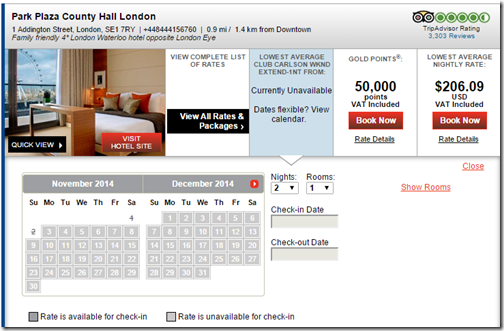 Club Carlson London 2for1 Plaza County