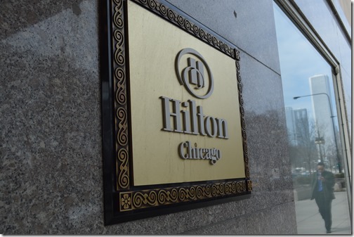 Hilton Chicago sign