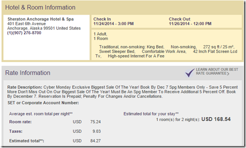 Sheraton Anchorage CyberMonday