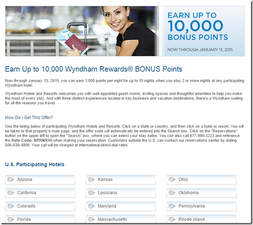 Wyndham 1K nights to Jan 13-2015