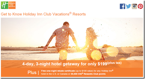 Holiday Inn Club Vacations promo