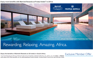 Protea Hotels in South Africa join Marriott Rewards February 23, 2015.