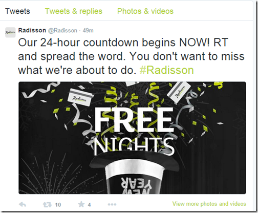 Radisson Free Nights