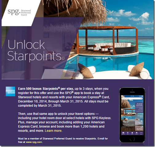 SPG mobile app bonus