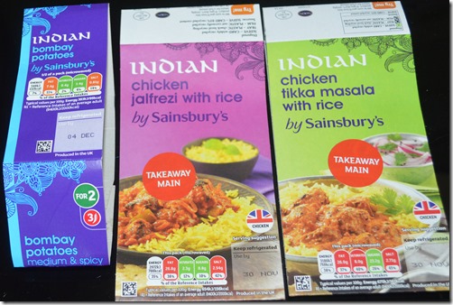 Sainsbury Indian food