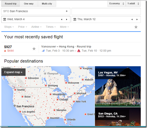 Google Flights SFO 3-4-to-3-12-15