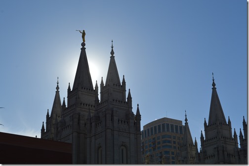 Salt Lake Temple sun