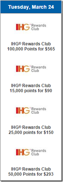 Daily Getaways 2015 IHG Rewards Club Mar 24