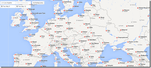 Google Flights LAX-Europe map May5-12
