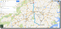 Google Maps Lumberton NC Rocky Mount VA 220m