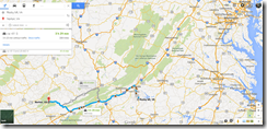 Google maps rocky mount VA to Norton VA 208m