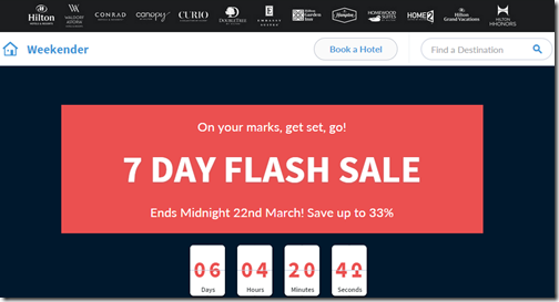 HHonors 7 day flash sale