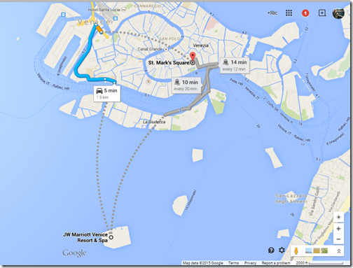 JW Marriott Venice Google maps