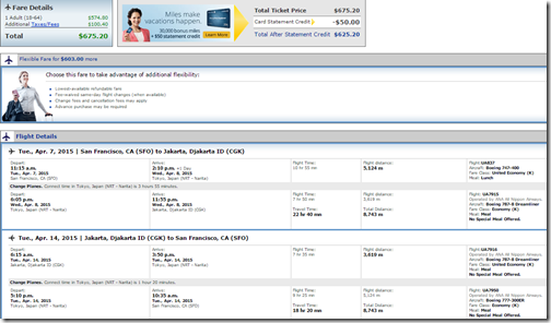 SFO-CGK UA $675