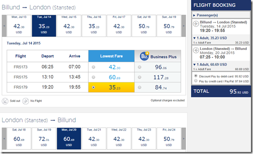 BLL-STN RyanAir $$96rt July15