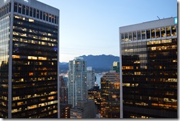 Hyatt Vancouver 29th floor Regency Club view