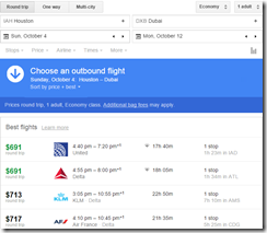 IAH-DXB $691 UA-DL Oct15