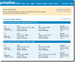 JFK-IST Ukraine $508 June