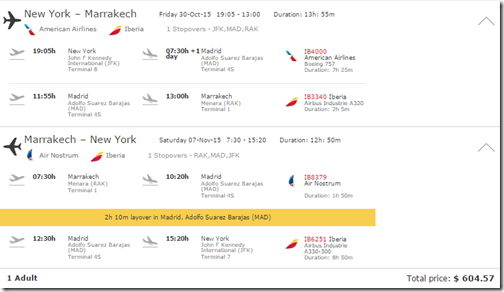 JFK-RAK $605 Iberia Oct15