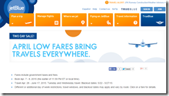 JetBlue 2-day sale April7-8-15