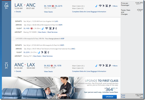 LAX-ANC DL $328 July15