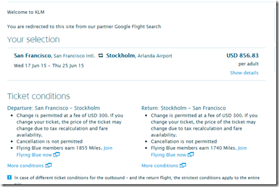 LAX-ARN KLM $857 June15