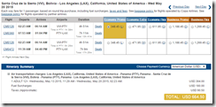 LAX-VVI Santa Cruz Bolivia Copa May 15 $665