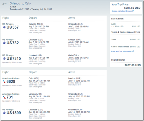 MCO-OSL AA July7-14 $688