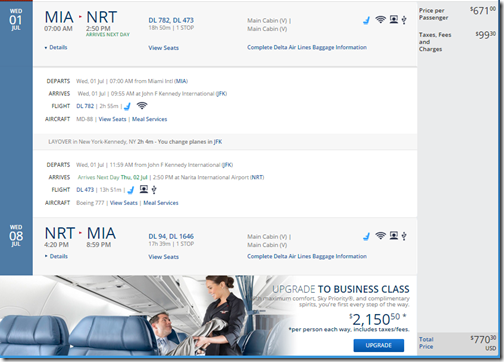 MIA-NRT DL $771 July15