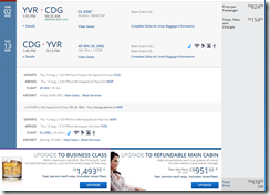 YVR-CDG Delta $979CAD August15