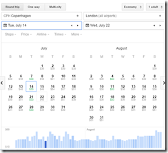 CPH-LON July fares