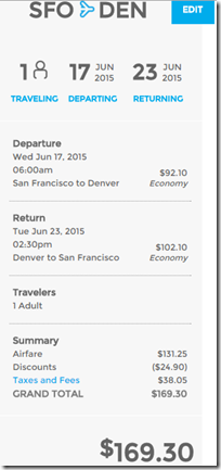 Frontier SFO-DEN Save15 $169