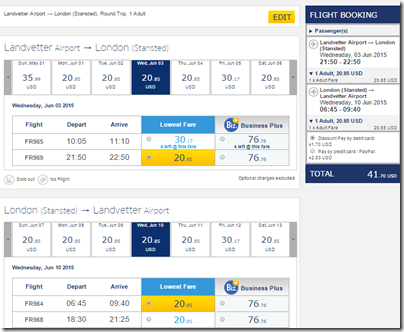 GOT-STN $42 Ryanair June15