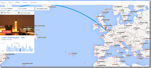 Google Flights LAX one way Oct 7