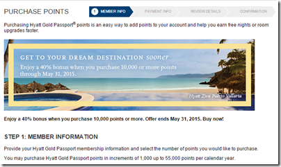 Hyatt buy points bonus May15