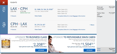 LAX-CPH $629 DL Jul21-28