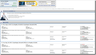 LAX-CPH United Aug6-18 $630