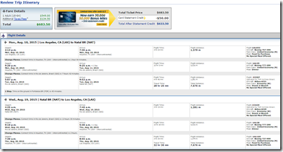 LAX-NAT Natal BR $684 UA