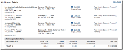 LAX-SCL $619 Copa June15