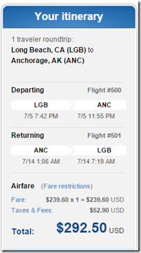 LGB-ANC $293 JetBlue July5-14